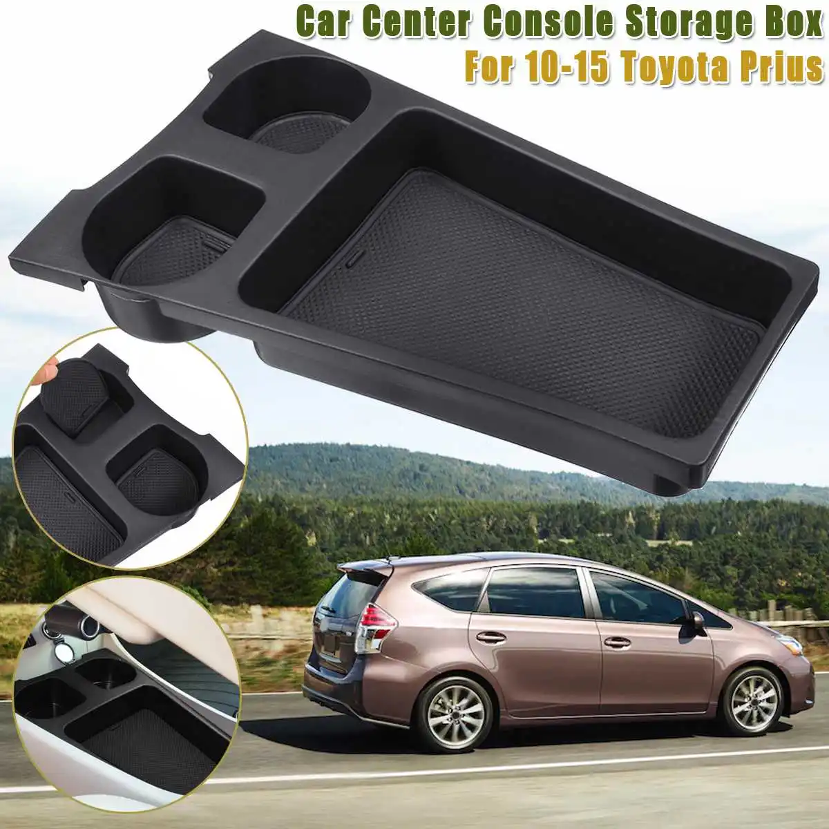 Подлокотник коробка для хранения Toyota Prius держатель чашки 2010 2011 2012- центральная консоль Органайзер стакан для хранения держатель Контейнер для лотков