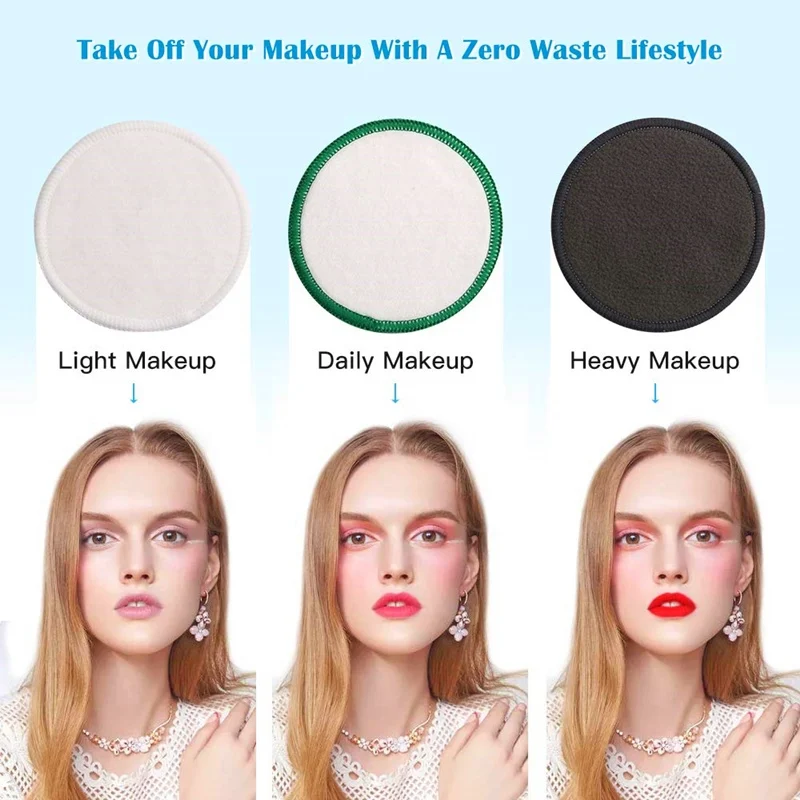 Многоразовые хлопковые подушечки для снятия макияжа вокруг глаз бамбуковые