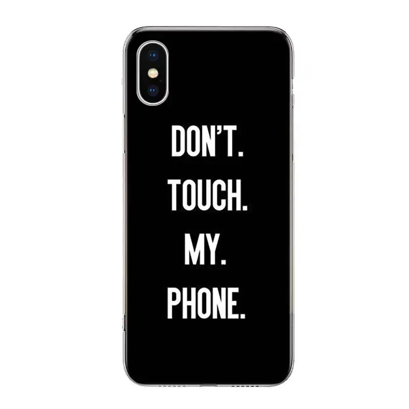 TW116-2 Dont Touch My Phone Чехол для телефона для iPhone 11 Pro 7 6X8 6S Plus XS MAX+ XR 5S SE 10 Ten Art TPU Coque Capa Shell - Цвет: TW116-2
