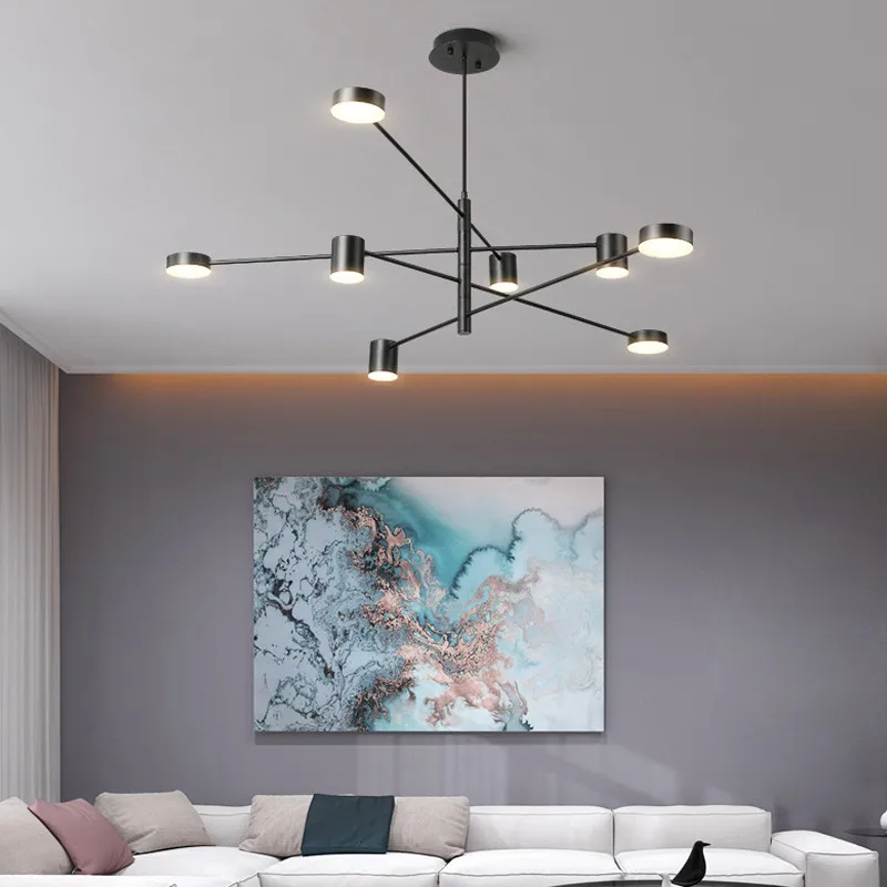 

LED sputnik Chandelier for Foyer Kitchen pendant chandelier lighting lustre led Black Rose Gold Nordic Chandelier Lamp Fixtures