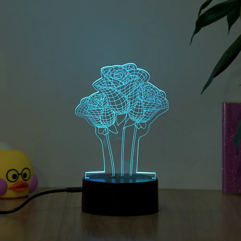 Камера подарок украшение дома LED Настольная лампа 7/16 Цвет 3D Ночник светильник