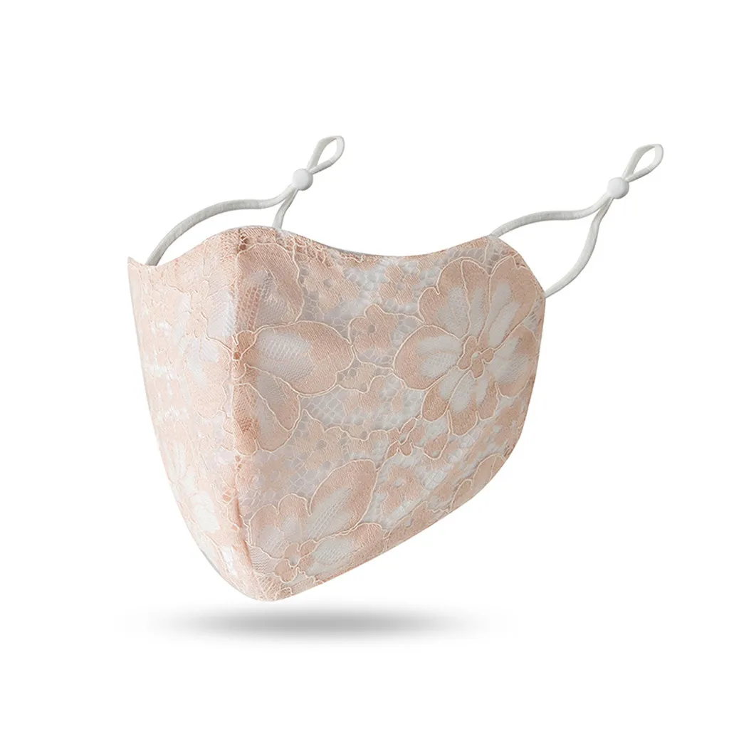 Маска для взрослых из дышащего хлопка с кружевом и цветочным принтом|Сувениры