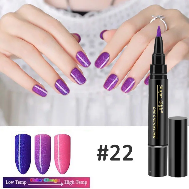 1 Pcs One Step Nail Art Gel 3 in Brush Pen No Need Base Top Color Changing V9-Drop | Красота и здоровье