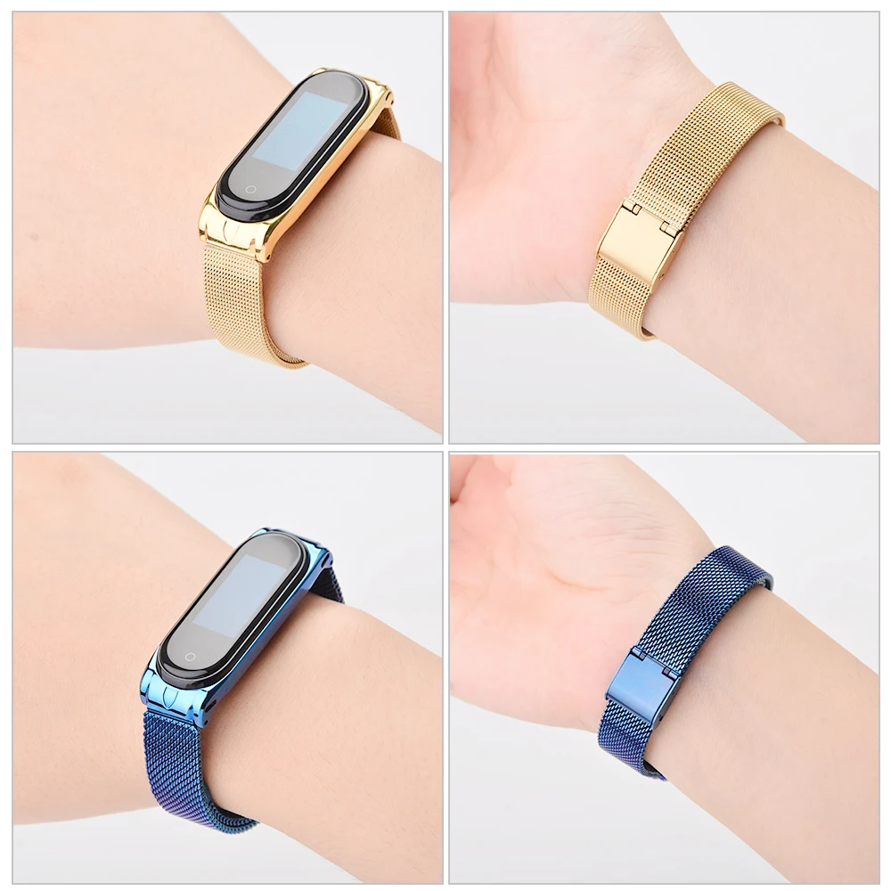 Браслет Mi Band 4 браслет из нержавеющей стали для Xiaomi Mi браслет 4 3 Mi4 сменный ремешок Miband 4 3 металлические браслеты Pulseira