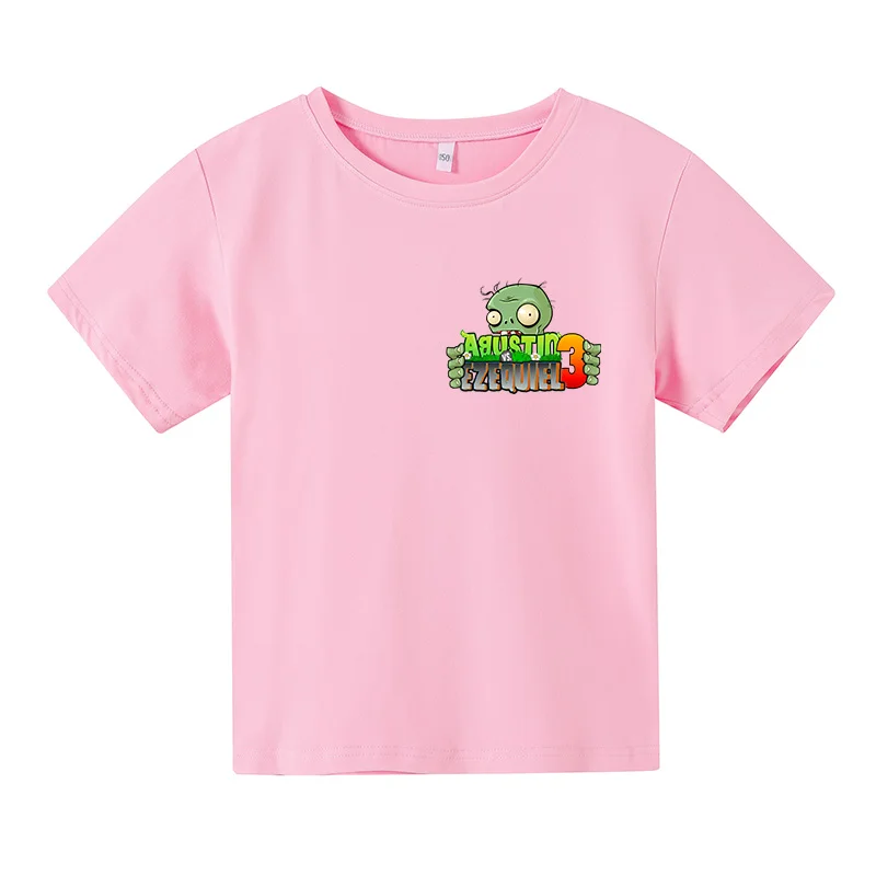 

Summer Plants vs. Zombies Childrens T-shirt Cartoon Game Boys Childrens T-shirt Youth Streetwear 4T-14T