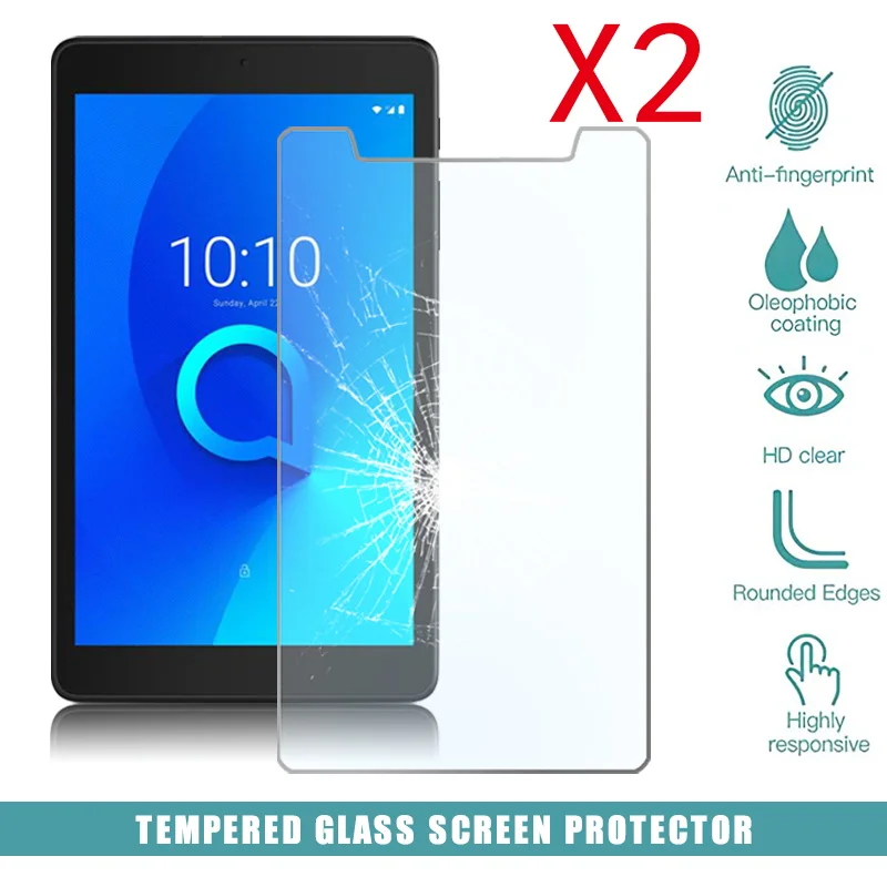 2 шт. Tablet закаленное стекло Экран Защитная крышка для Alcatel 3T 8 планшетный ПК