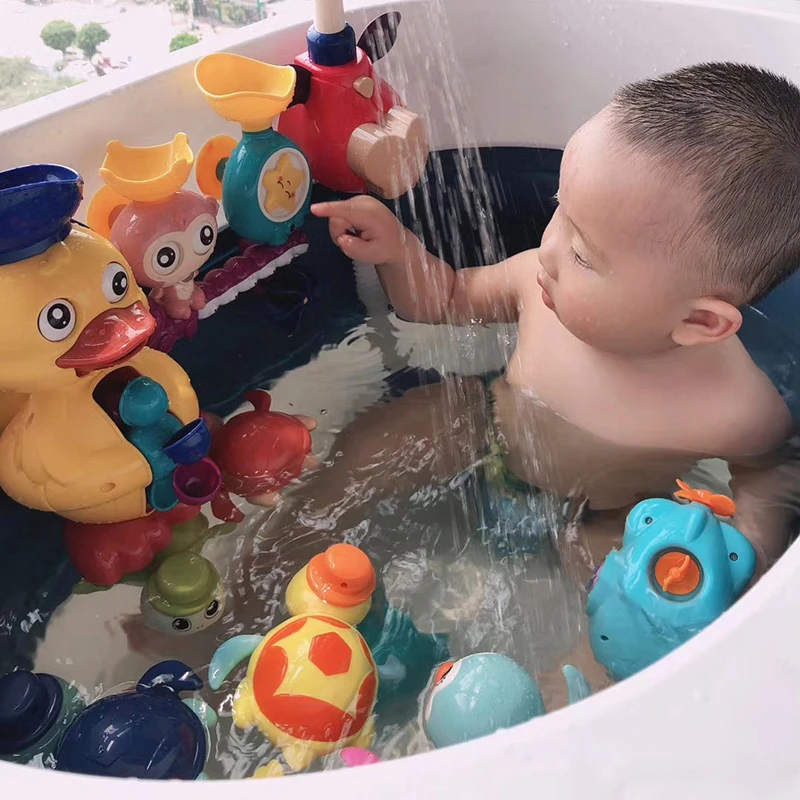 

Baby Bath Toys 0 6 12 Months Duck Bathing Toys Shower Play Water Games For Babies Toys Children Kids Toddler Boys Girls Gift