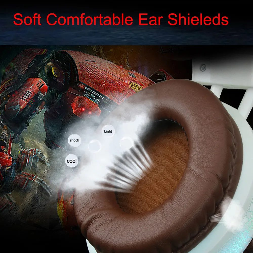 

7-color breathing light emitting headset for games