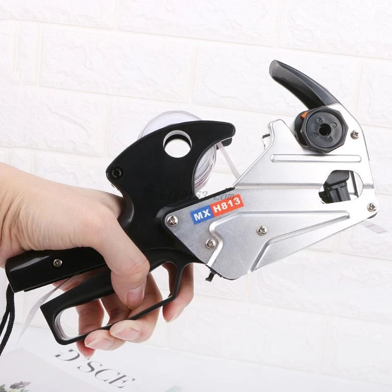 MX H813 трапециевидная 8 разрядная ценовая бирка для пистолета Этикетка Бумага