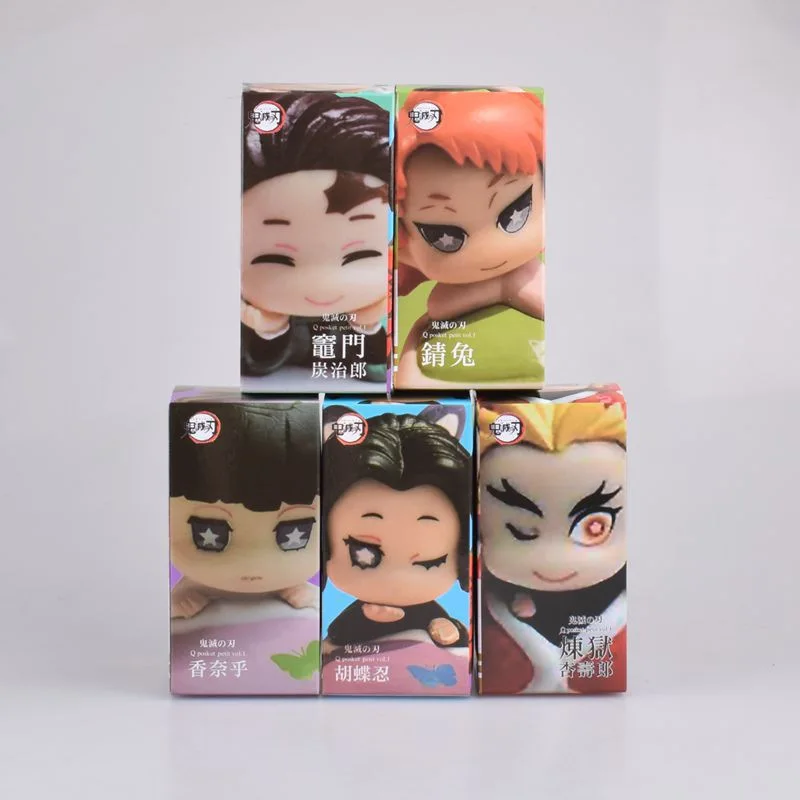 5 шт./лот Kimetsu no Yaiba фигурка танджиро цуюрий канаво кочоу шинобу Спящая кукла аниме