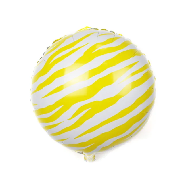 zebra yellow 1" Леопардовый принт воздушный шар Зебра печати модные сексуальные вечерние украшения 1 шт 3 шт - Цвет: zebra yellow