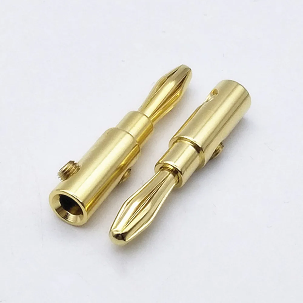 50 шт. 4 0 мм разъемы с вилками типа банан Динамик Медь Позолоченный разъем аудио