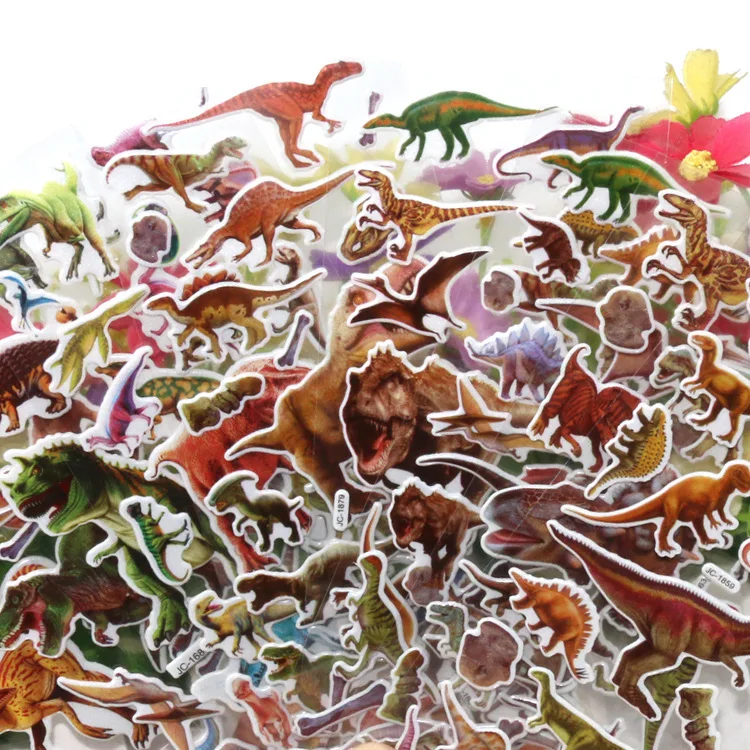 

Factory Outlet Children's Anime Stickers Dinosaur Puzzle Cartoon Stickers Kids Reward Bubble Stickers
