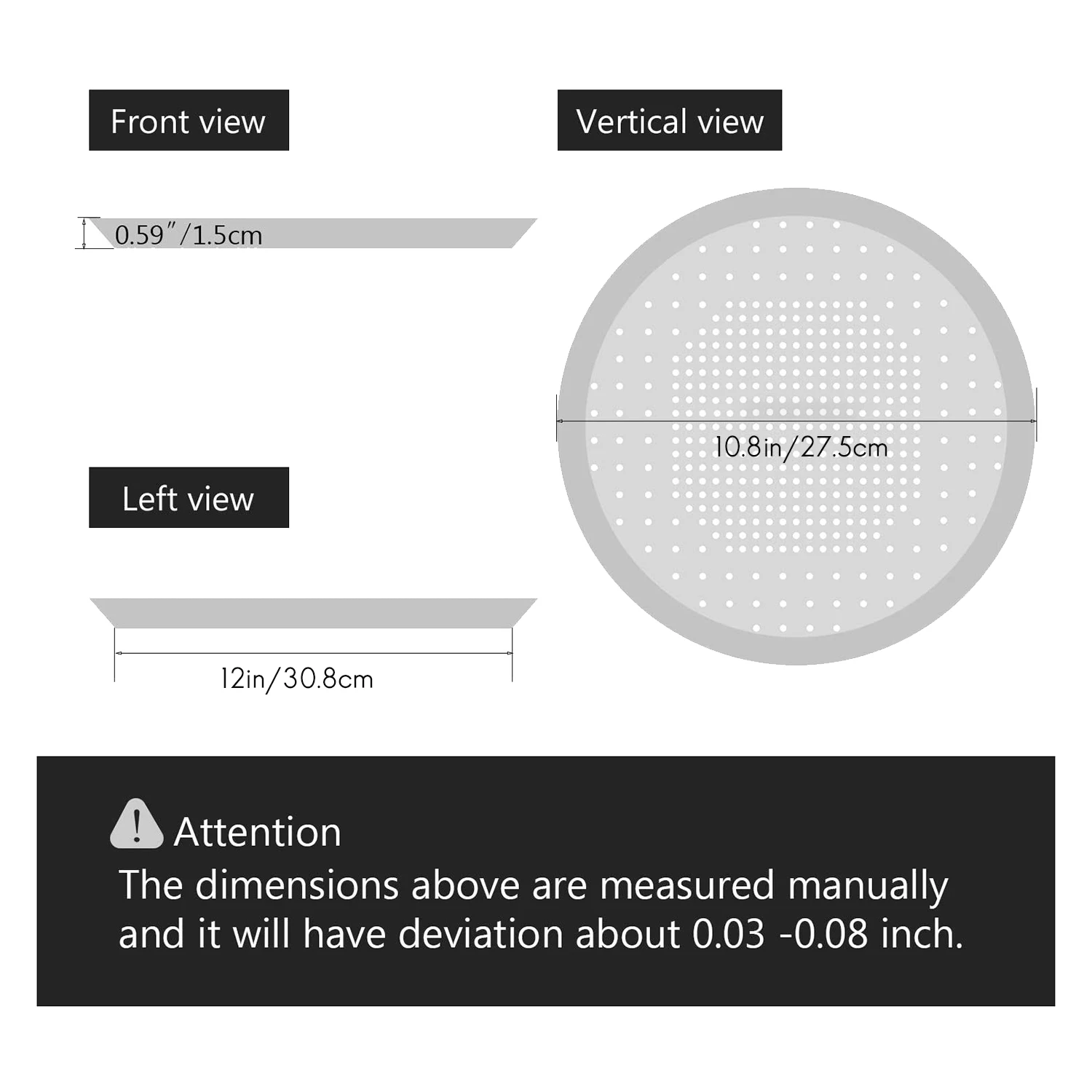 11 дюймовые сковородки для пиццы с отверстиями 1 шт. сковорода приготовления лоток