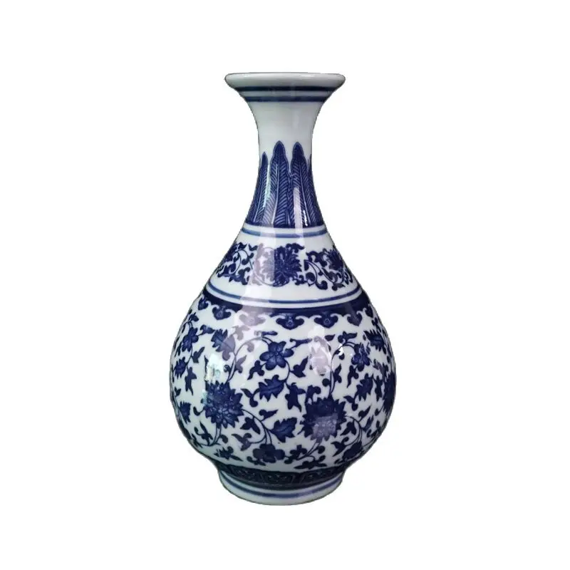 

Chinese Old Porcelain Blue And White Lotus Vase