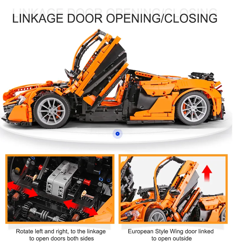 13090D mlaren P1 hypercar APP RCTechnic серия гоночный автомобиль совместимый Iegoset 20087 MOC 16915