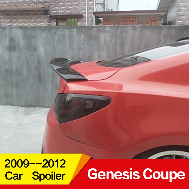 Используется для hyundai Genesis Coupe спойлер 2009 10 11 12 лет глянцевое углеродное волокно/FRP заднее крыло R стиль спойлер, аксессуары