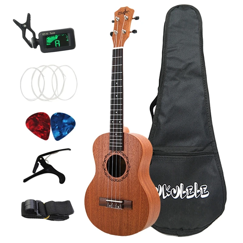 

26 Inch Ukelele Tenor Sapele Acoustic Guitaar Mini Hawaii Full Kits Ukulele Guitar for Beginner Kids Hot