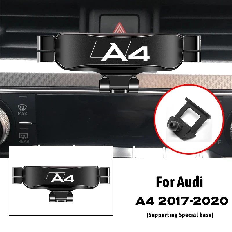 

Gravity Car Phone Holder For Audi A4 Mobile Stand Smartphone GPS Support Mount For iPhone 13 12 11 Pro 8 Samsung Huawei Xiaomi