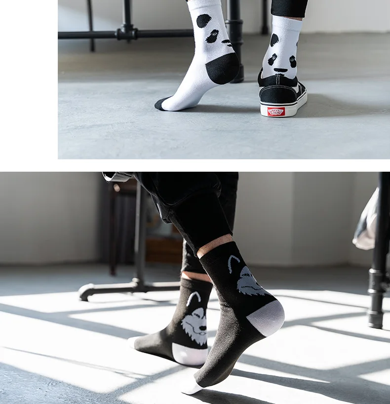 Новые носки с японским мультяшным рисунком тренд белые трубчатые спортивные