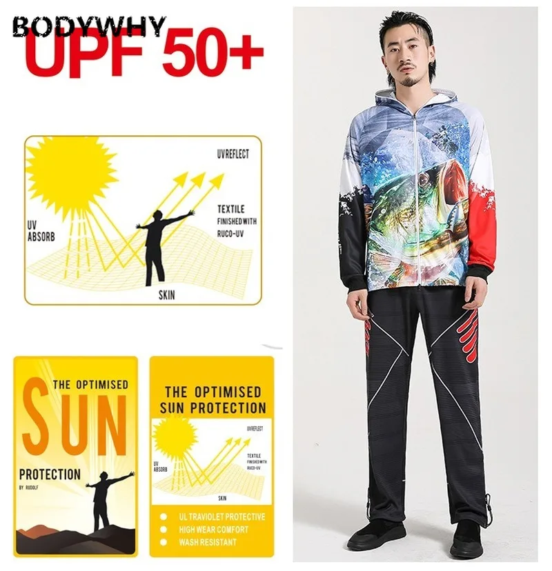 

2020 Mens Fishing Clothing Sunscreen Suits Men Cycling clothing Anti-mosquito Dry Breathable UV Moisture-Wicking Ice Silk Coat