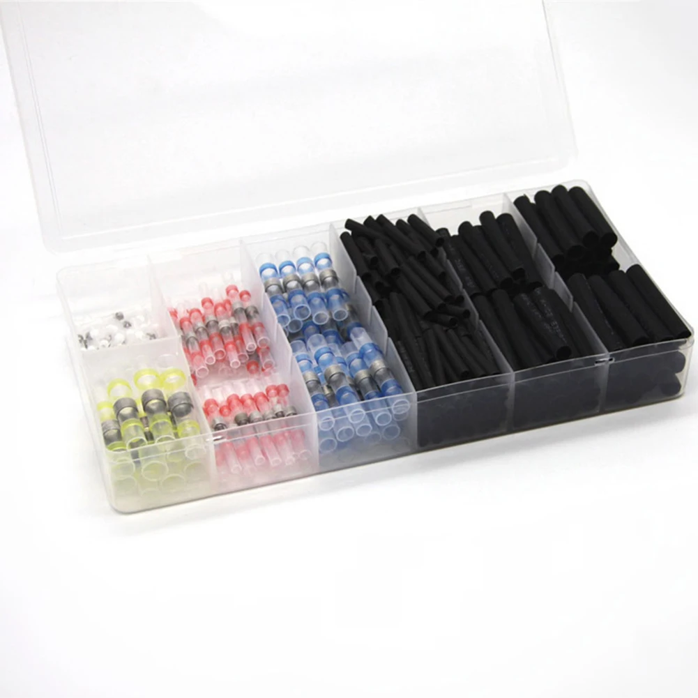 320pcs of Waterproof Welding Ring Terminal Wiring Heat Shrinkable Tube Repair Tool Combination |