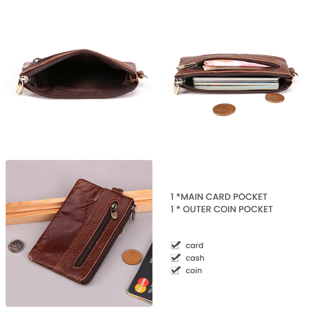 Короткий кошелек JOGUJOS из воловьей кожи для мужчин и женщин винтажные тонкие