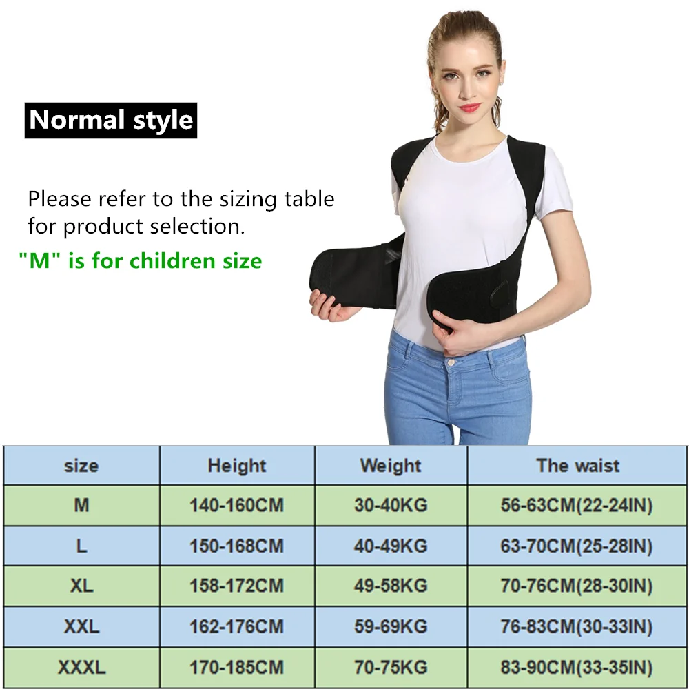 

Adjustable Posture Corrector Therapy Children Adult Corset Brace Shoulder Back Support Belt for Men Women Posture Correction