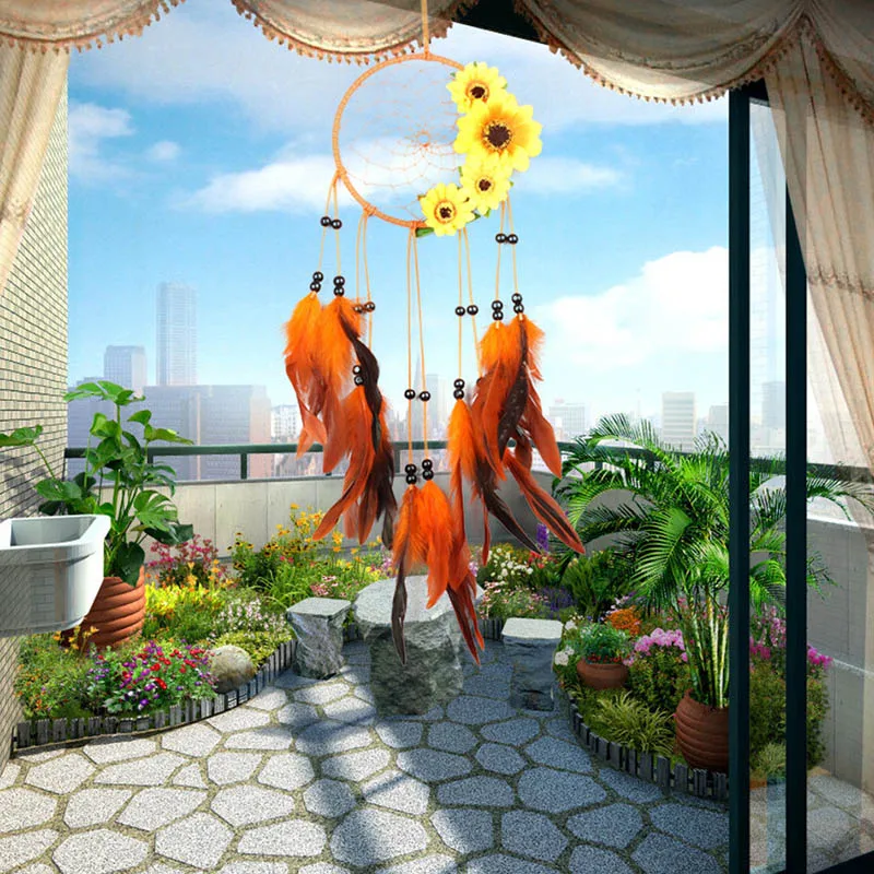 Подсолнух Ловец снов Автомобильное зеркало заднего вида аксессуары для