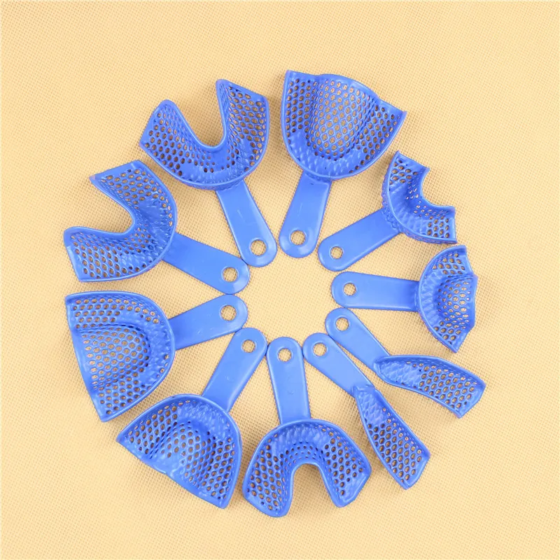 2 шт./компл. стоматологический оттискные ложки гигиена полости рта Пластик Сталь