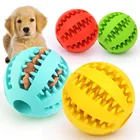 Игрушка для собак, эластичный резиновый протекающий мяч, игрушка для Забавный интерактивный эластичный шарик, игрушка для жевания собак, щенков, мячик для чистки зубов