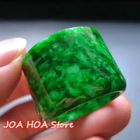 emerald emperor green handring dry green iron dragon jade pull finger male jadeite ring quality jewelry
