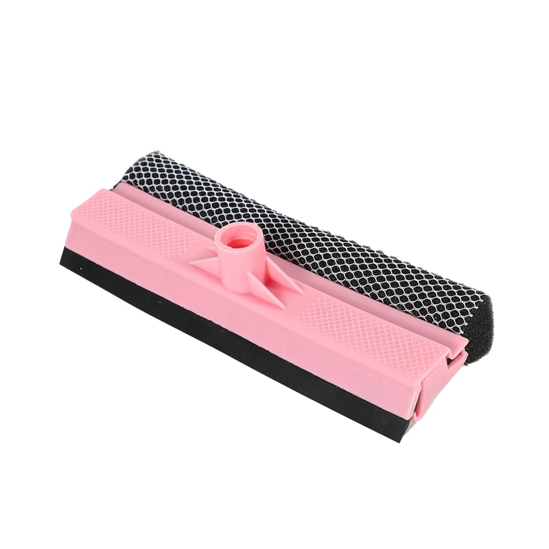 

All-Purpose Window Squeegee 2-In-1 Window Cleaner Dual Side Blade Rubber & Sponge Aluminum Telescopic Pole
