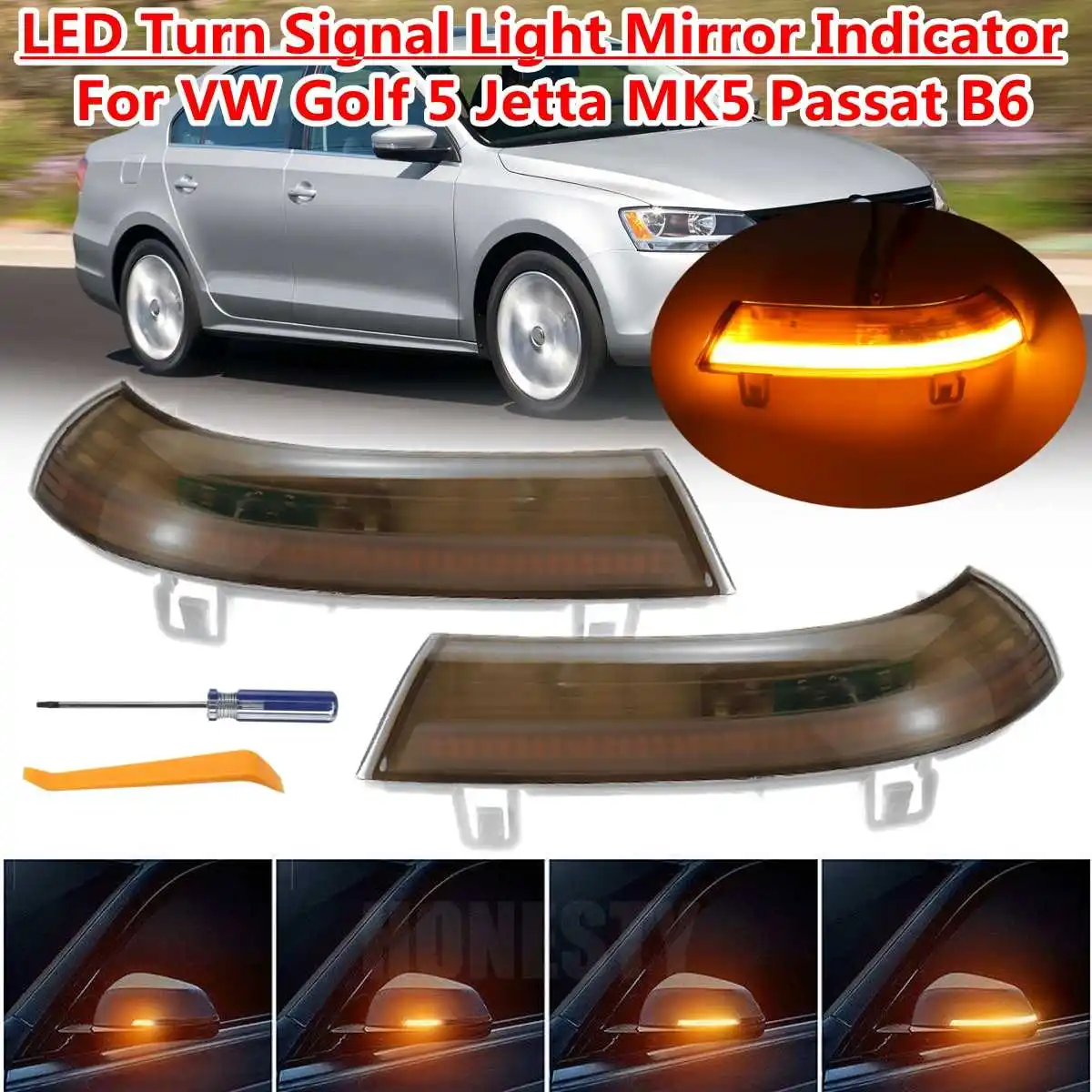 Светодиодный крыло Зеркало заднего вида Индикатор мигалка повторителя