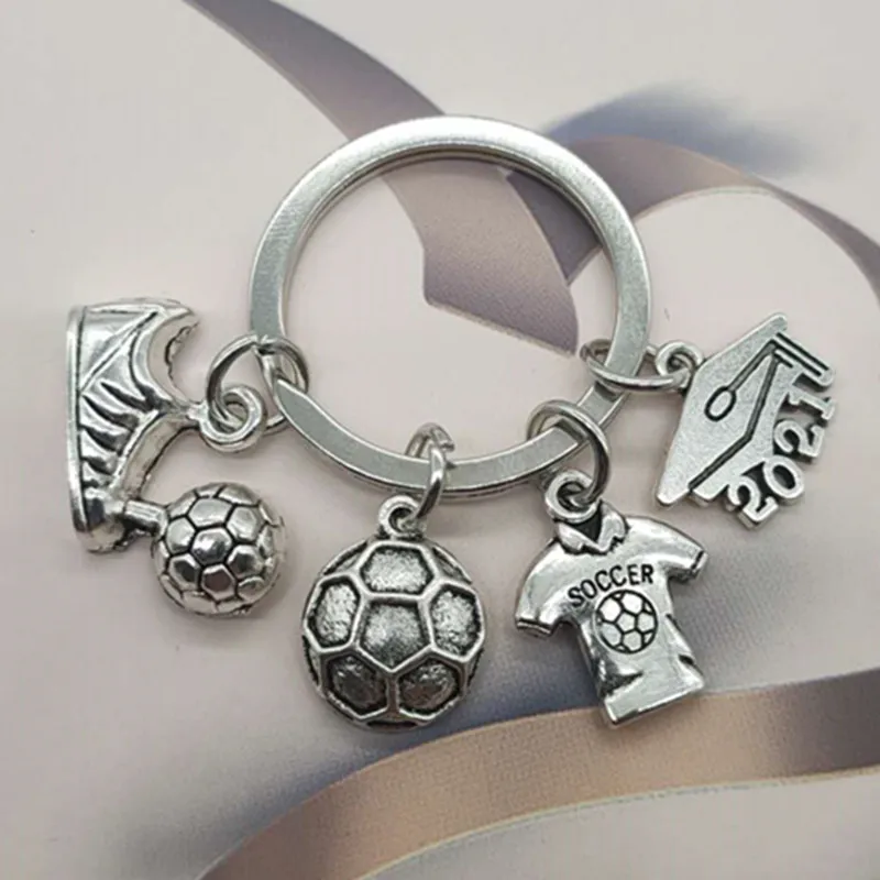 Модный металлический брелок для футбола мужской подарок футбольной обуви и