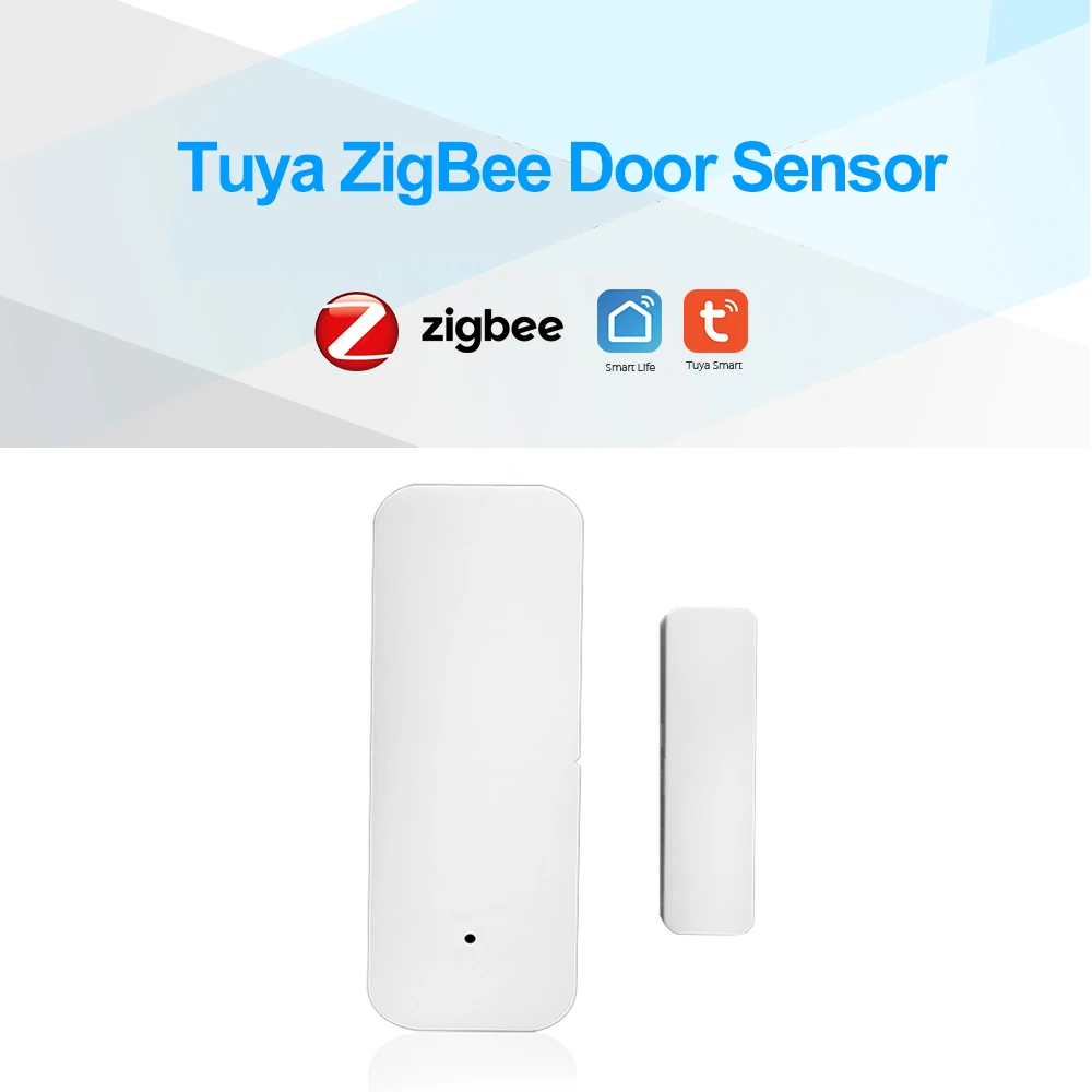 

Дверной датчик ZigBee Tuya, управление через приложение, открытие окон и дверей, датчик безопасности, магнитный переключатель, беспроводной дете...