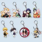 Аниме-брелок для ключей демон убийца Kimetsu без Yaiba Chibi брелок акриловые подвески подарки для брелки для ключей, Rengoku Kimetsu без Yaiba