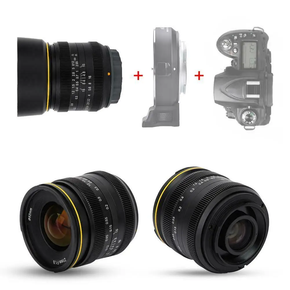 

Kamlan 21mm F1.8 Portable Waterproof Mirrorless Camera Manual Fix Focus Prime Lens for Fuji FX/ M4/3 Manual Focus Lens