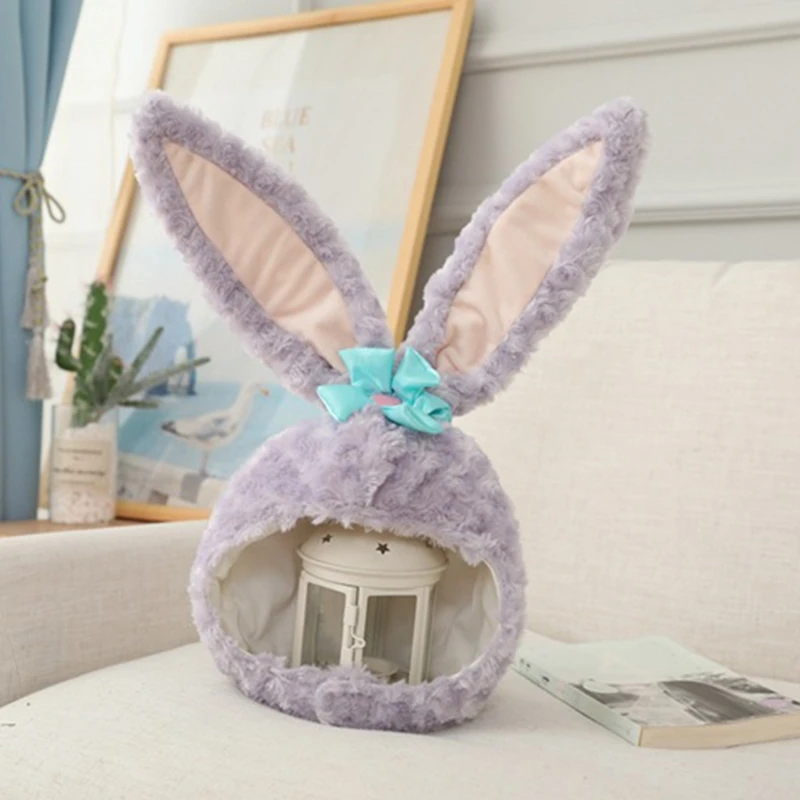 

Sweet Ballet Bunny Ears Plush Hat Fluffy Fuzzy Headgear Rabbit Cosplay Party Cap