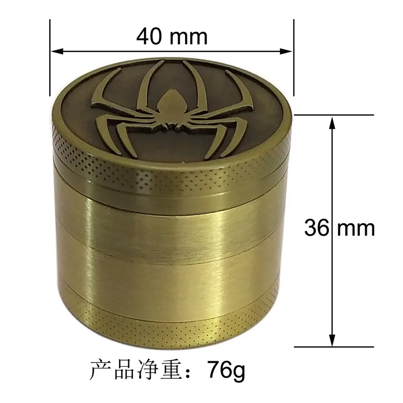 Новый Человек паук измельчитель табака дым сорняков Точильщик 4 Слои