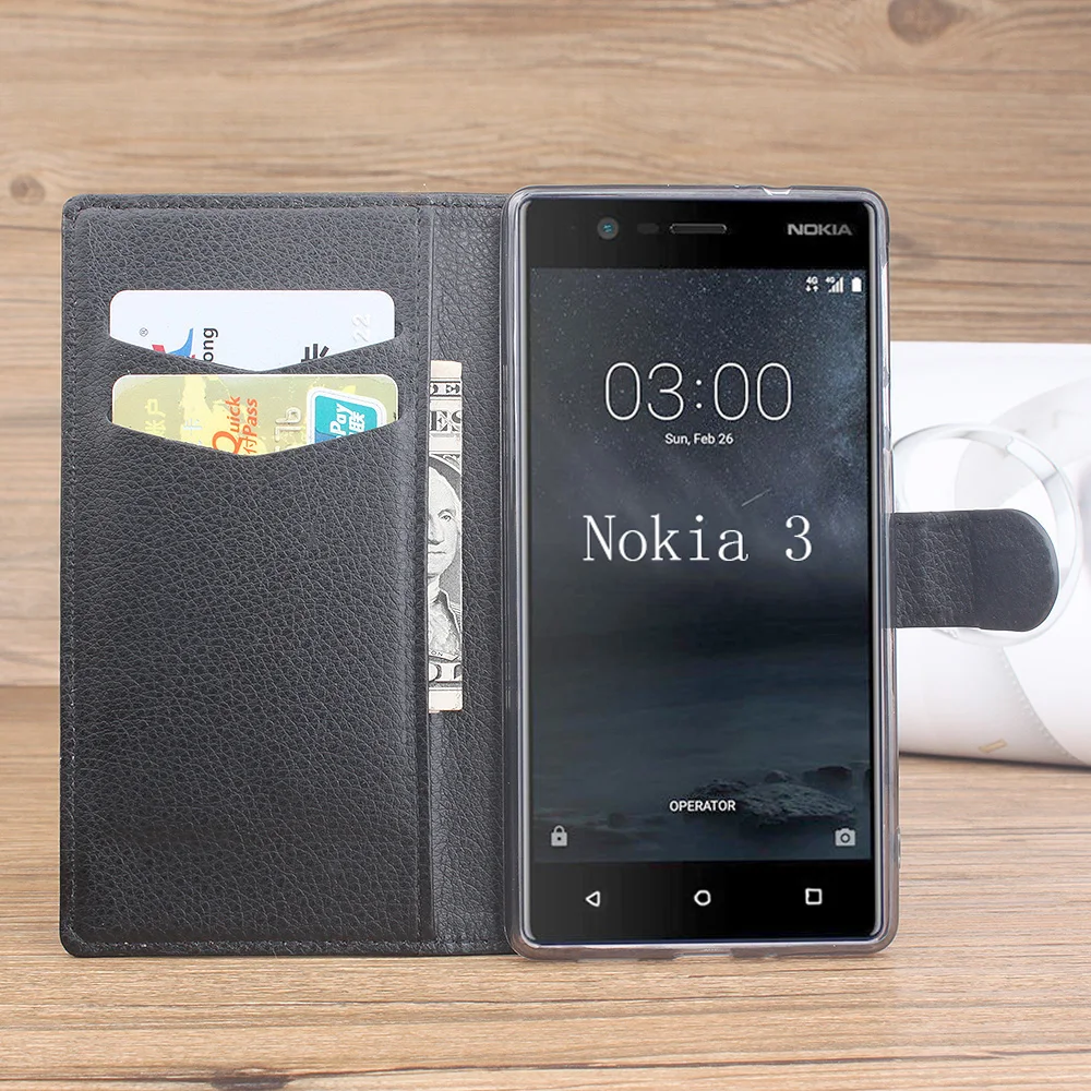 Чехол книжка для телефона Nokia 3 5 6 кожаный чехол бумажник Lumia 640XL 640 650 725 830 950XL