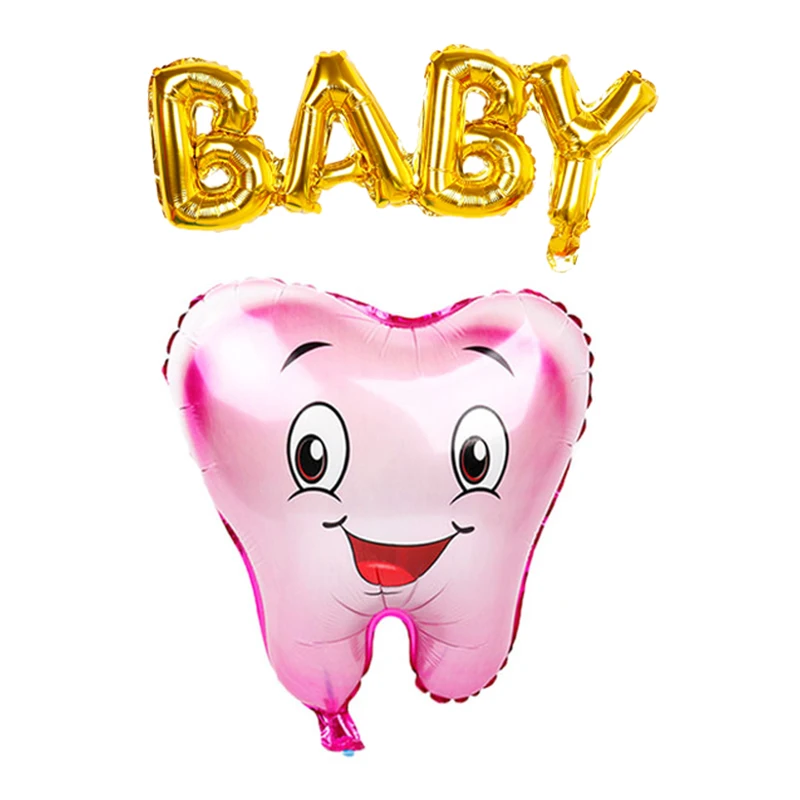Гелиевые шары с зубами 1 комплект для дня рождения детского праздника украшение