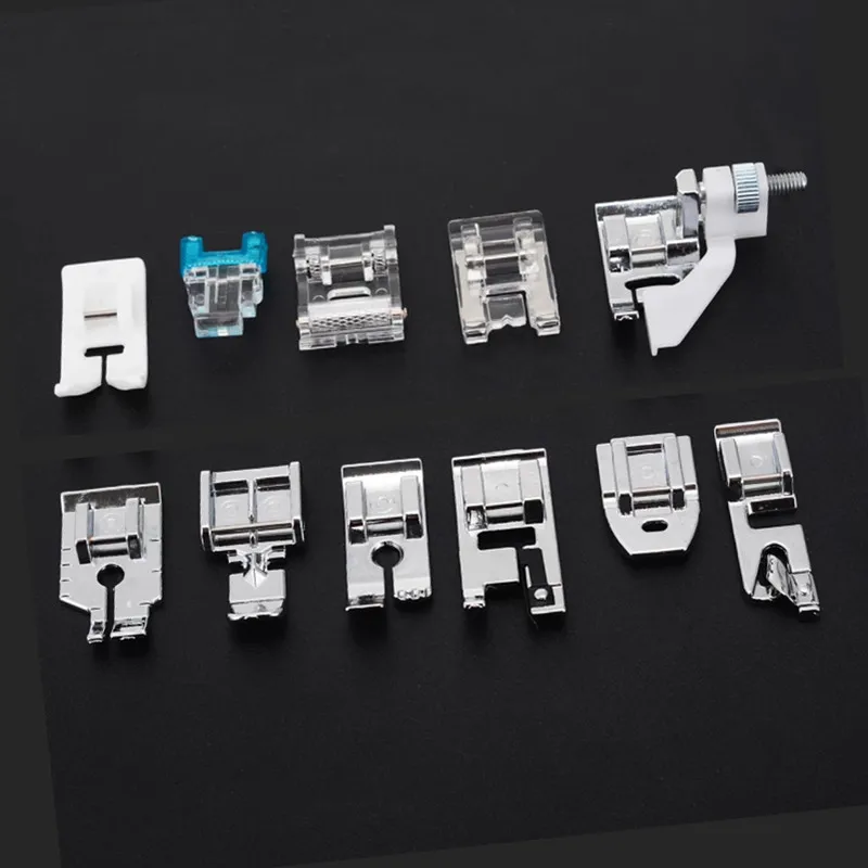 11 шт./компл. аксессуары для швейных машин прижимная лапка сращивания ткани и кожи