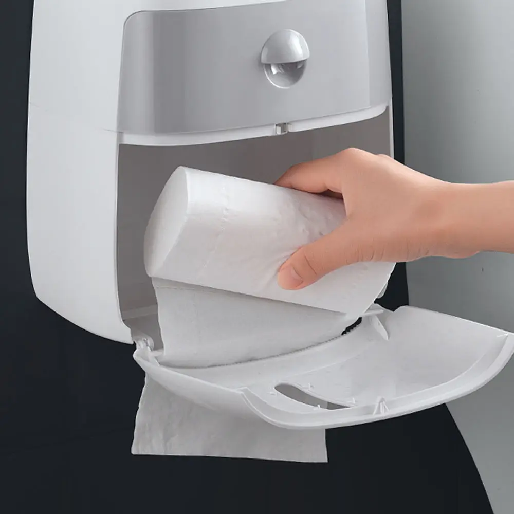 

Toilet Paper Holder Waterproof Wall Mounted Toilet Paper Tray Dispenser Rack Storage Storage Box Tray Tissue Box Shelf Bathroom