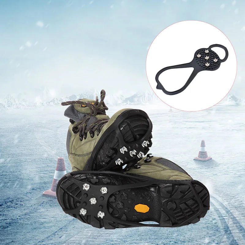 

1 Pair Silicone Climbing Non-slip Shoe Grip Ice Snow Grips Cleat Over Shoe Spikes Studs Crampons THJ99