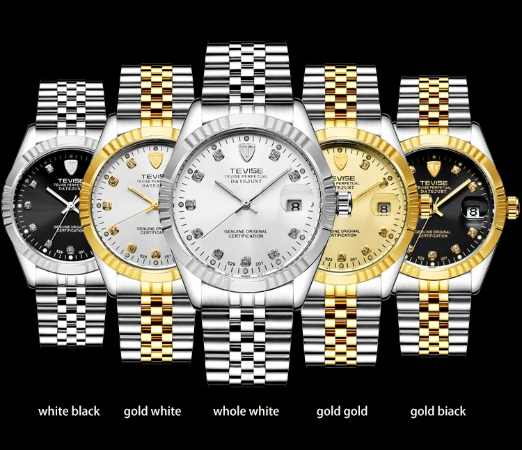 

Drop Shipping Tevise Brand Luxury Men Automatic Watch Man Tourbillon Mechanical Watches Movement Gold Clock Relogio Masculino