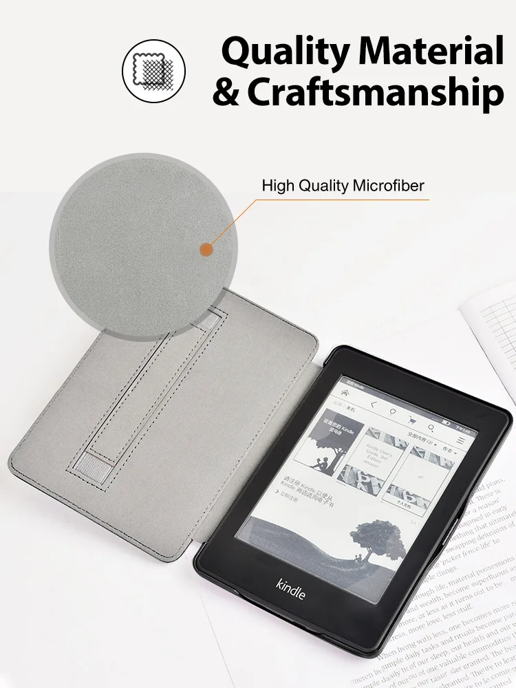 Роскошный кожаный чехол для Amazon kindle Paperwhite 4 Чехол PQ94WIF funda kindle paperwhite 4 чехол+ ремешок Подарочная пленка+ ручка