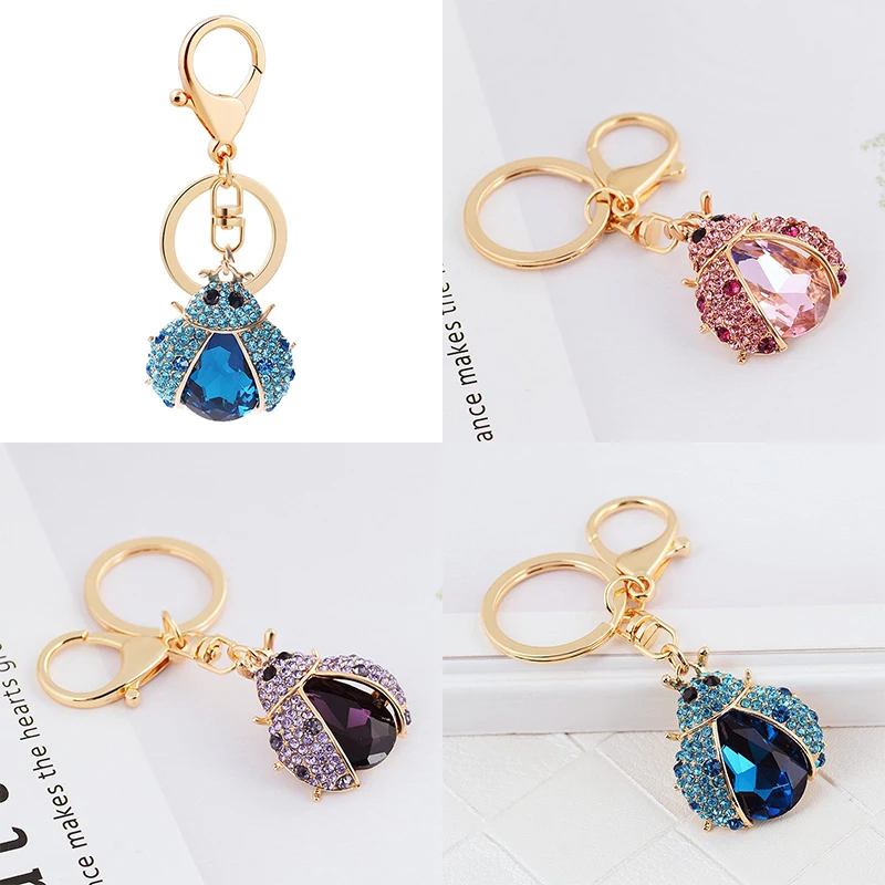 

Keychain For Girls Bag Crystal Accessories Cute Sparkling Insect Shape