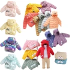 Зимняя детская теплая верхняя одежда с капюшоном, Детская куртка на белом утином пуху, легкое пуховое пальто для мальчиков и девочек, серия милых Микки маусов