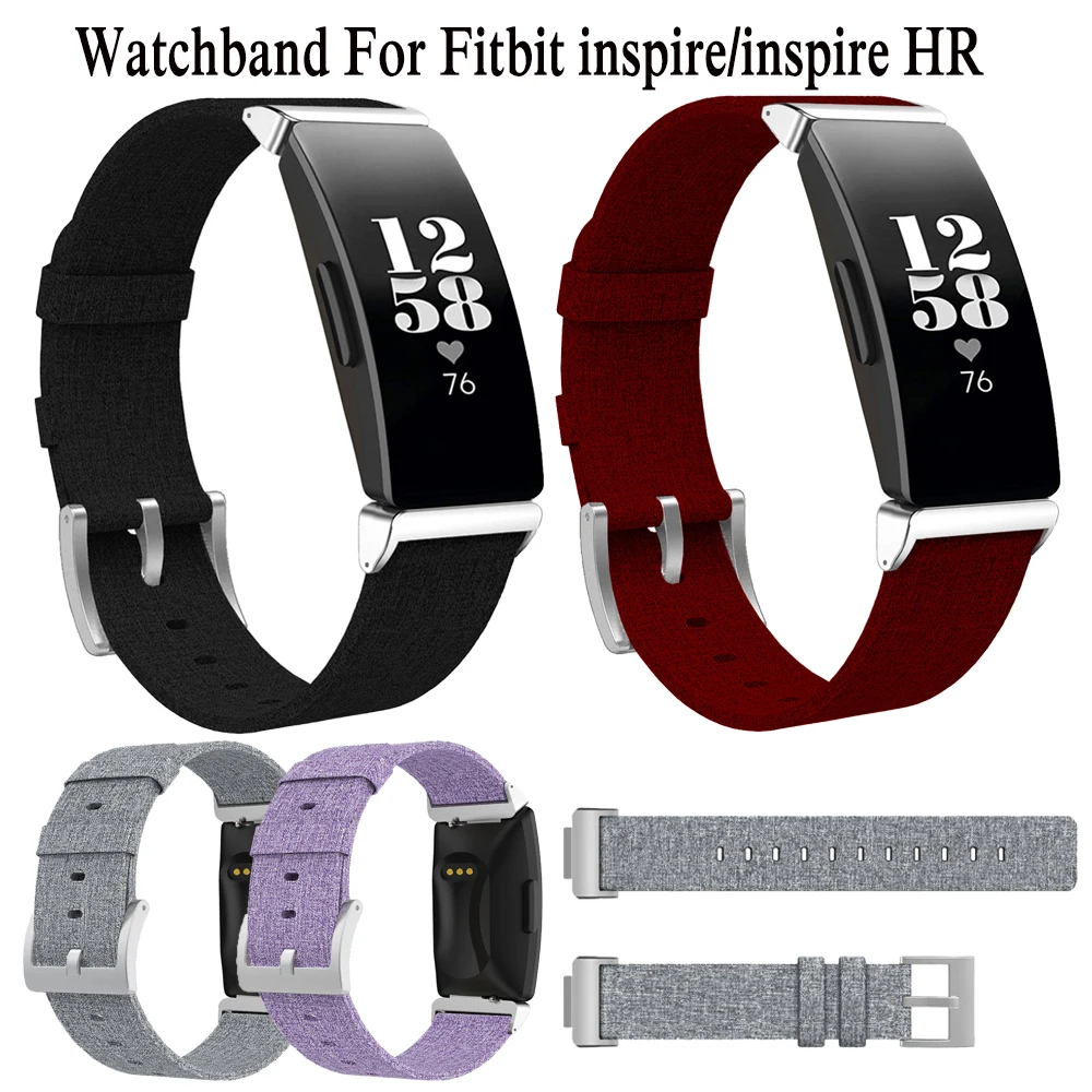 

New Canvas watchband For Fitbit inspire/inspire HR smart watch straps replacement bracelet For Fitbit inspire HR Adjustable belt